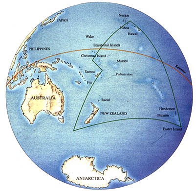 Map showing the location of Rapa Nui
