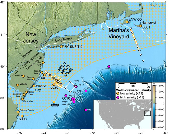 identified signs of a huge aquifer off the U.S. Northeast coast 