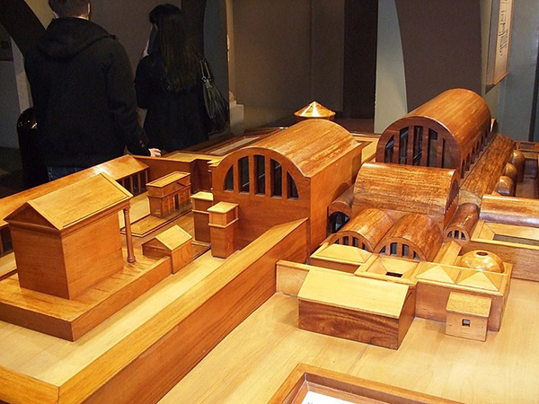  A wooden model of the Aquae Sulis complex