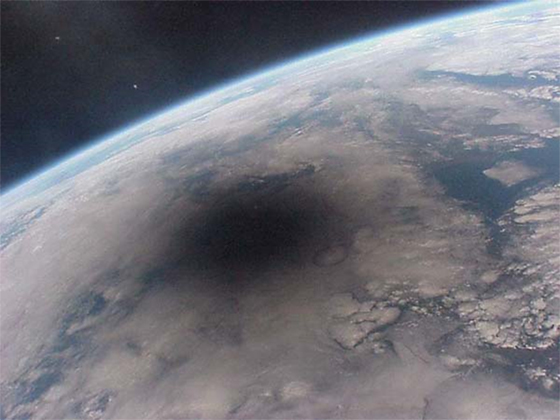 earth as seen during solar eclipse
