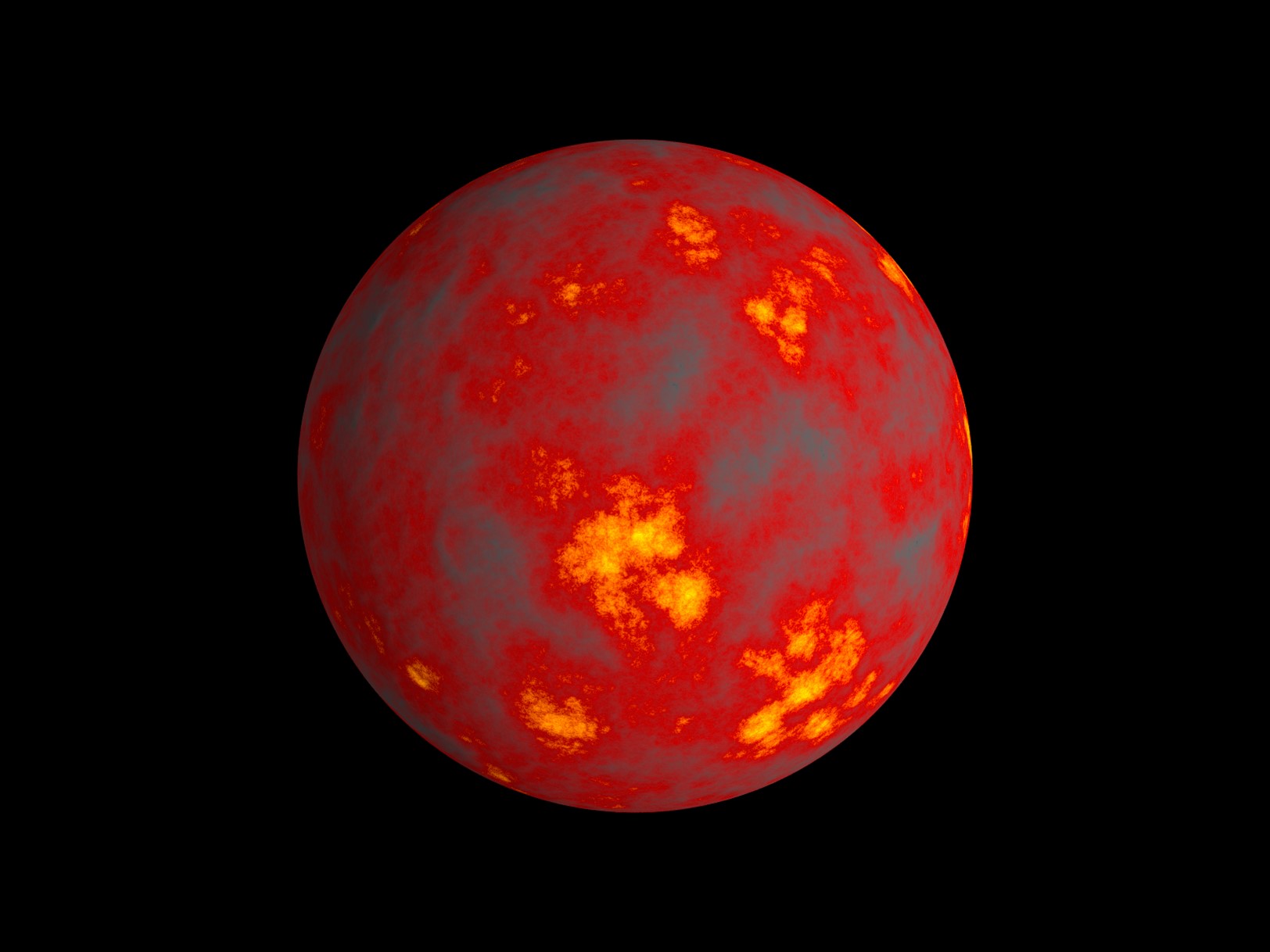 An artist’s impression of a planet with a magma ocean at its surface