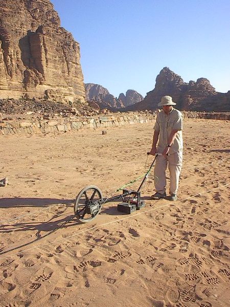 Ground penetrating radar (GPR) collection.