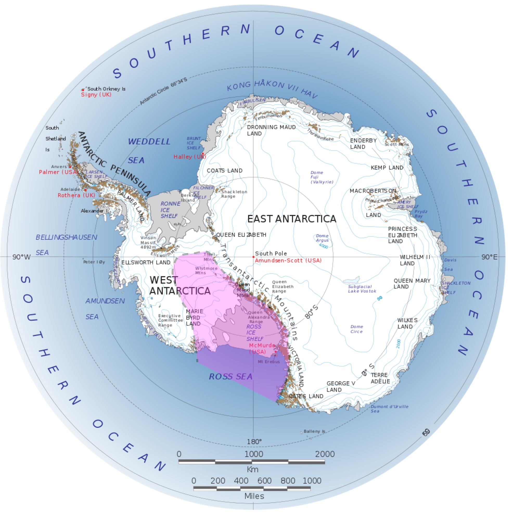 Map of Antarctica